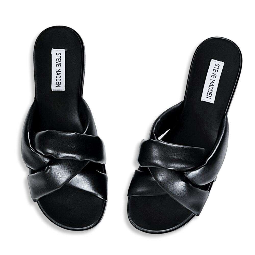 New Steve Madden Women's Salim Slip-On Slide Flat Sandals - Picture 7 of 9